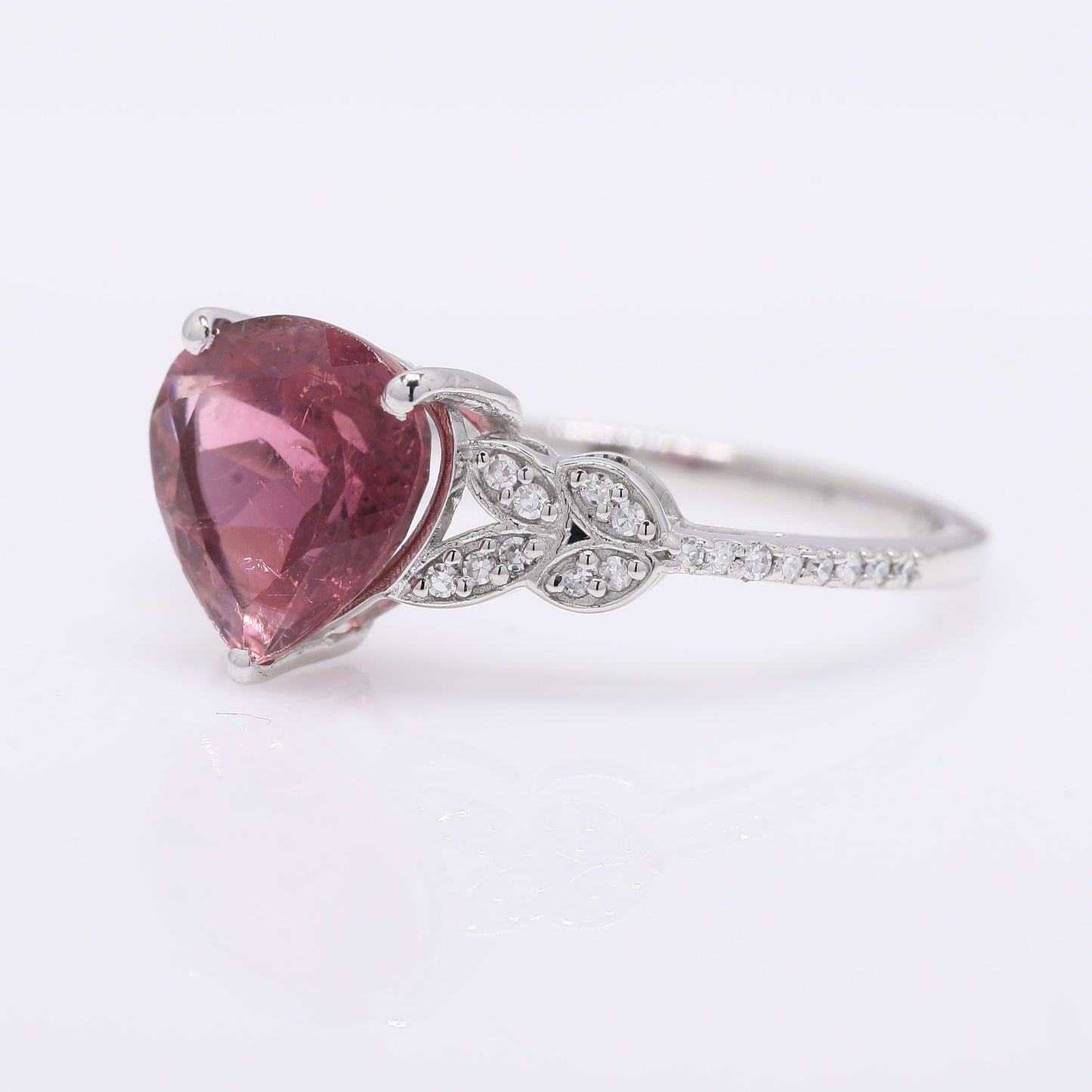 2.34 Ct Pear Mixed Cut Natural Tourmaline 950 Platinum Ring