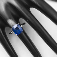 4.73 Ct Cushion Blue Sapphire 950 Platinum Ring