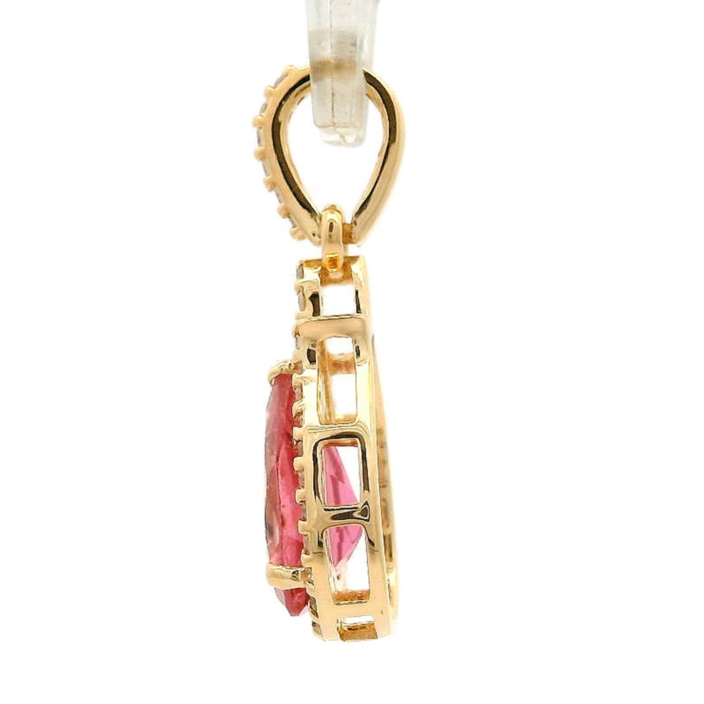 0.82 Ct Pear Tourmaline 14K Gold Pendant