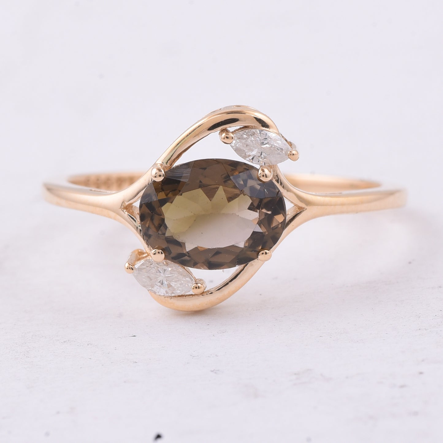 1.03 Ct Oval Natural Tourmaline 14K Gold Ring