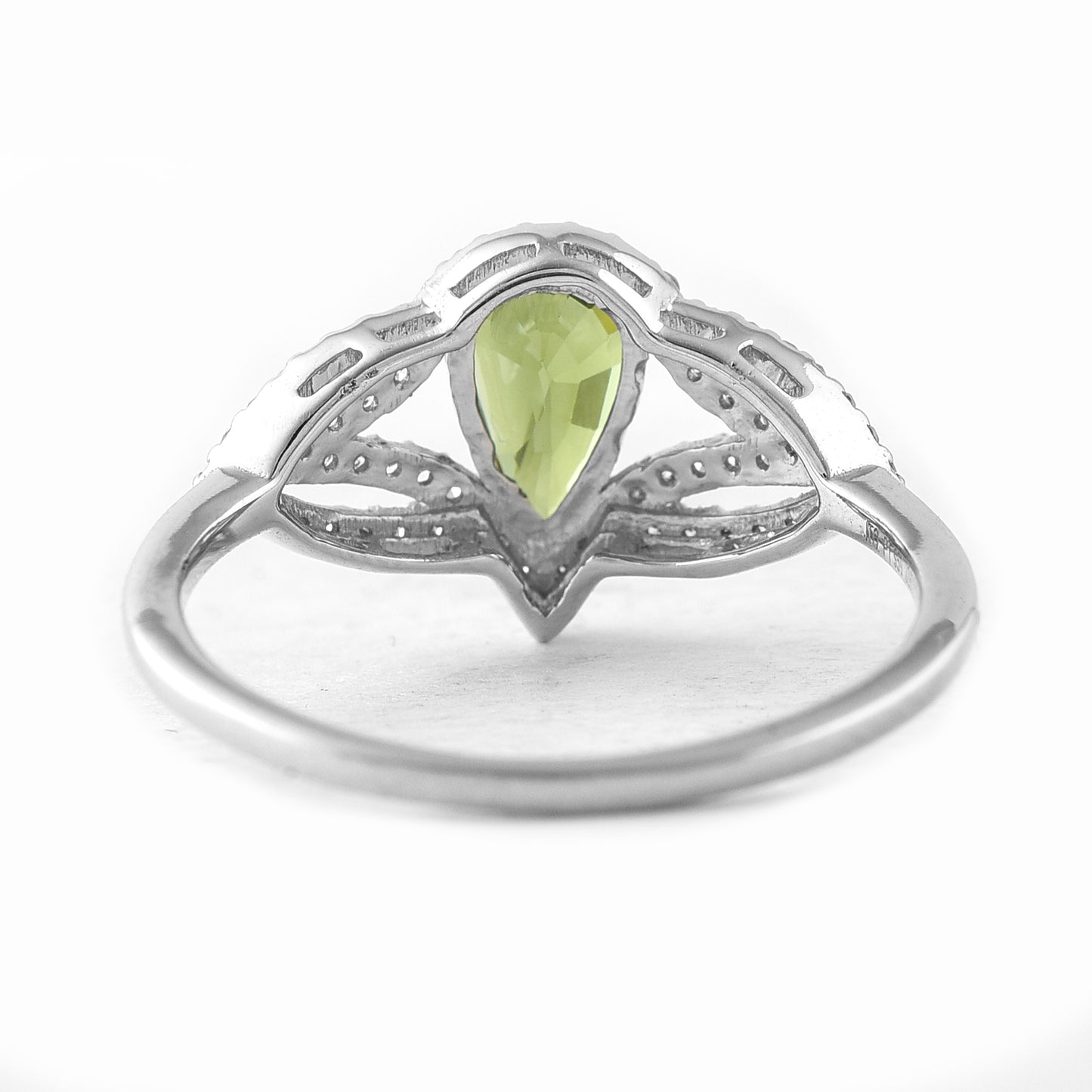 1.19 Ct Pear Mixed Cut Natural Green Sapphire 950 Platinum Ring