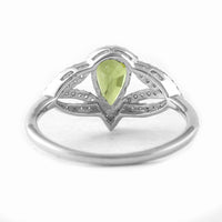 1.19 Ct Pear Mixed Cut Natural Green Sapphire 950 Platinum Ring