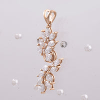 1.07 Ct Marquise Natural Diamond 14K Gold Pendant