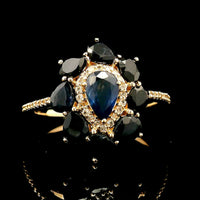 2.71 Ct Pear Sapphire 14K Gold Ring