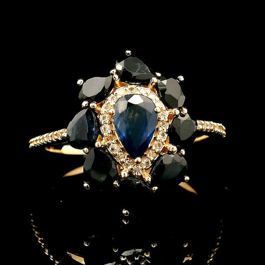 2.71 Ct Pear Sapphire 14K Gold Ring