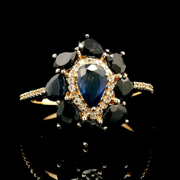 2.71 Ct Pear Sapphire 14K Gold Ring