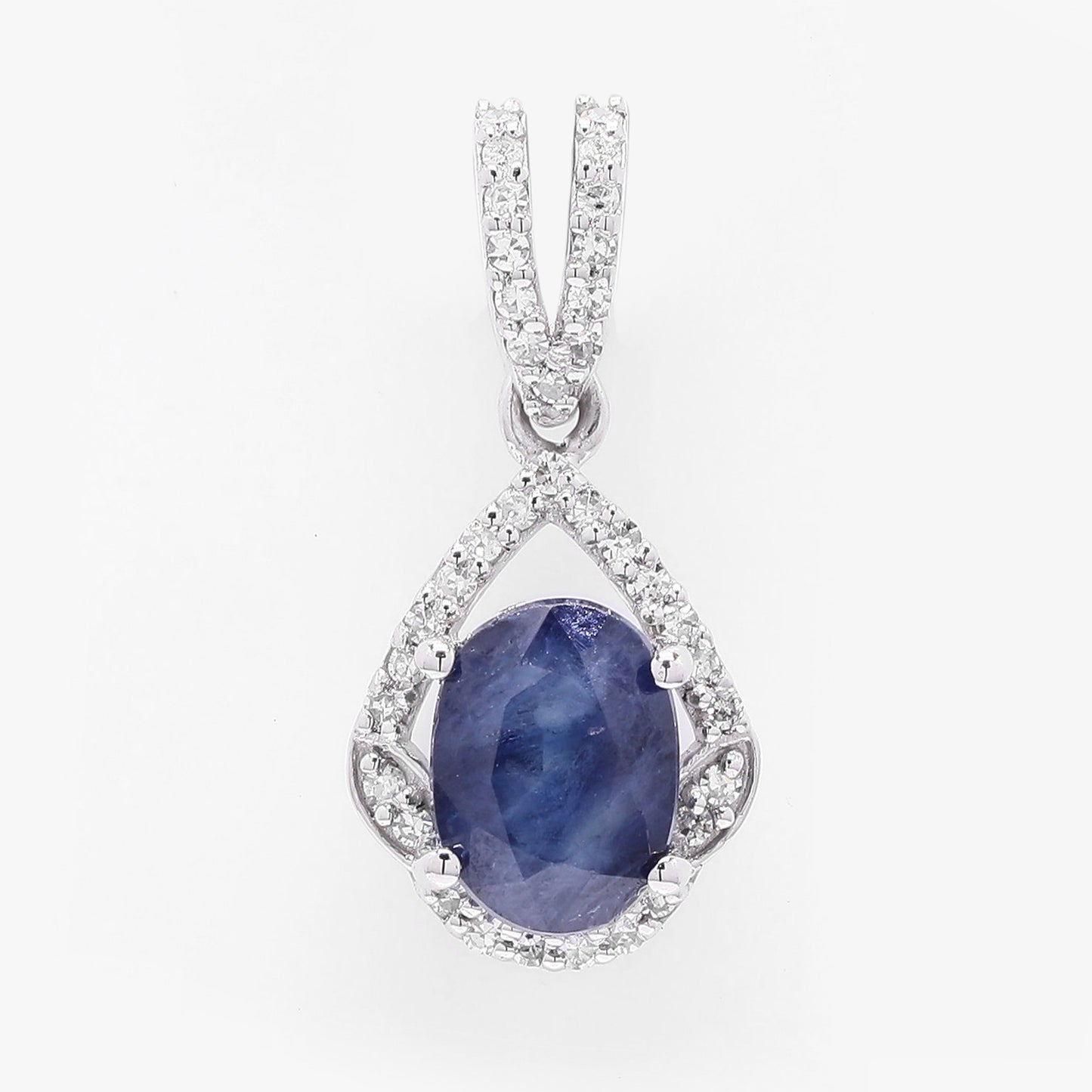 1.51 Ct Oval Mixed Cut Natural Sapphire 950 Platinum Pendant