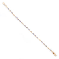 3.33 Ct Marquise Tanzanite 14K Gold Bracelet