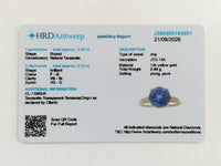 3.49 Ct Round Tanzanite 14K Gold Ring