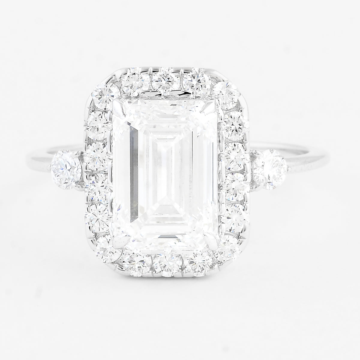 3.62 Carats Lab Grown Diamond 14K Gold Ring