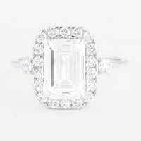 3.62 Carats Lab Grown Diamond 14K Gold Ring