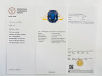 7.14 Ct Cushion Blue Sapphire 18K Gold Ring
