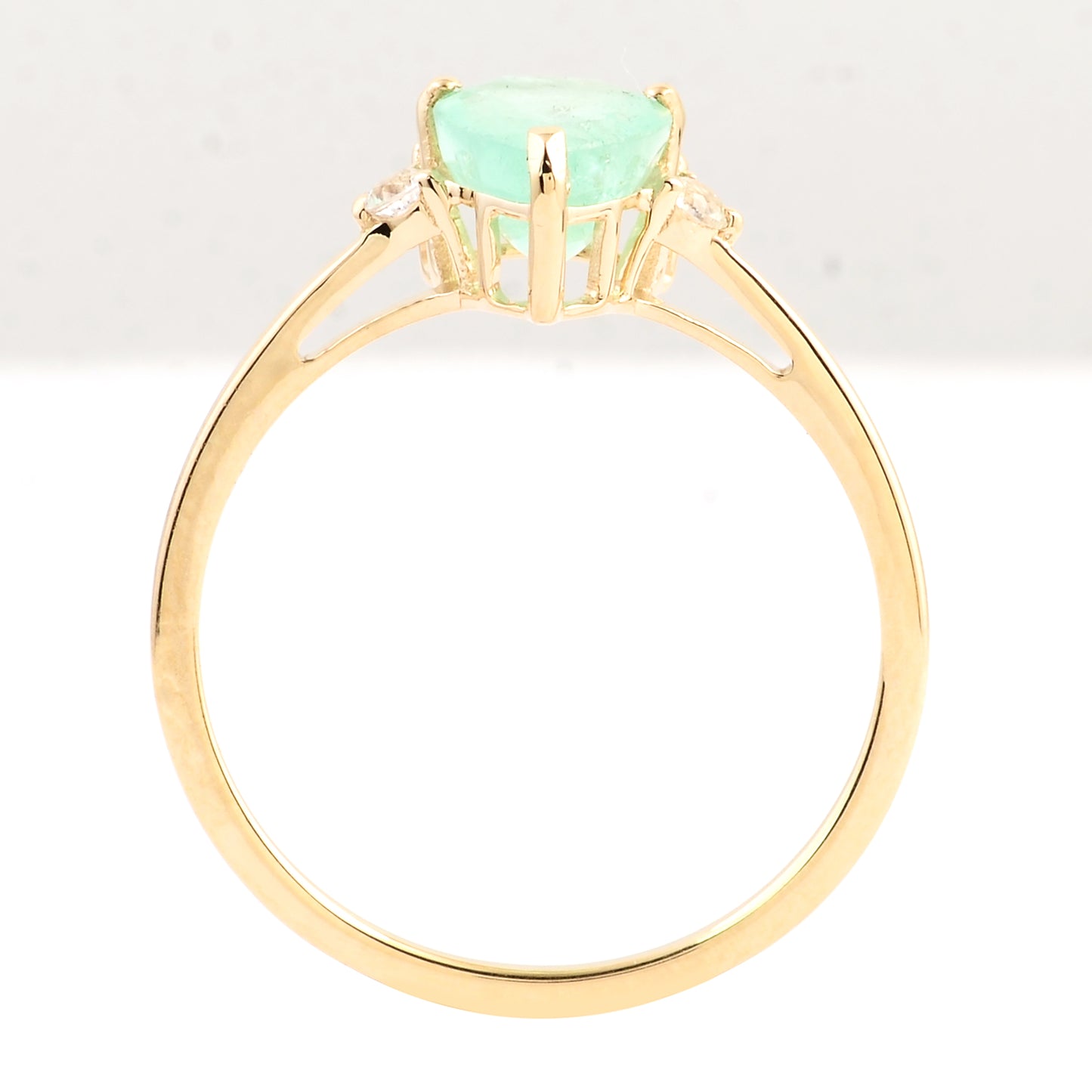 1.34 Ct Pear Emerald 14K Gold Ring