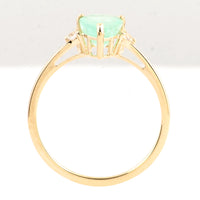1.34 Ct Pear Emerald 14K Gold Ring