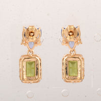 2.75 Ct Octagon Tourmaline 14K Gold Earrings