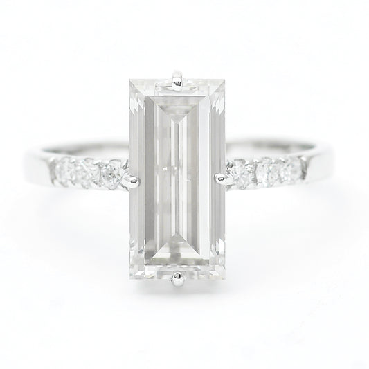 3.19 Carats Lab Grown Diamond 14K Gold Ring