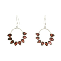 8.60 Ct Garnet 925 Sterling Silver Earrings