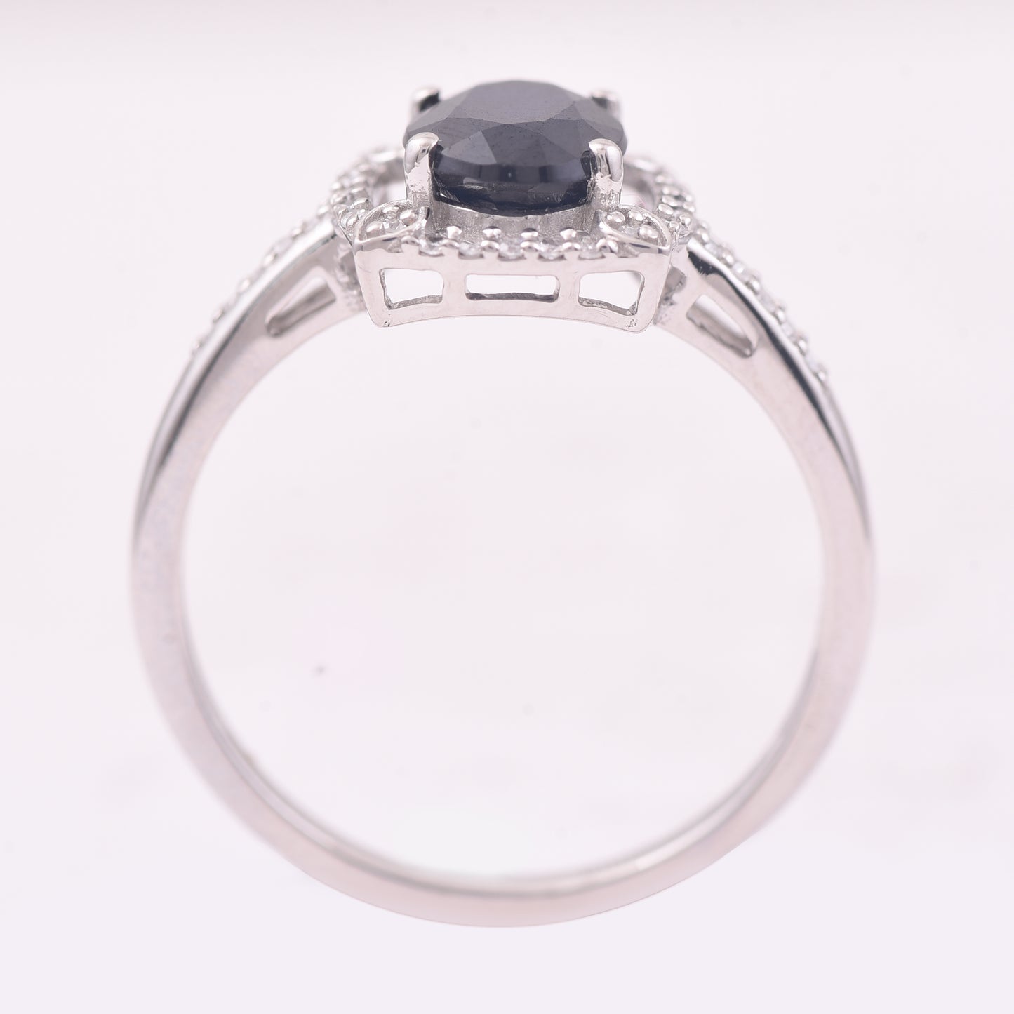 1.58 Ct Oval Mixed Cut Natural Sapphire 950 Platinum Ring
