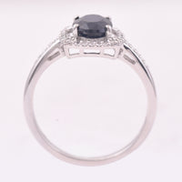 1.58 Ct Oval Mixed Cut Natural Sapphire 950 Platinum Ring