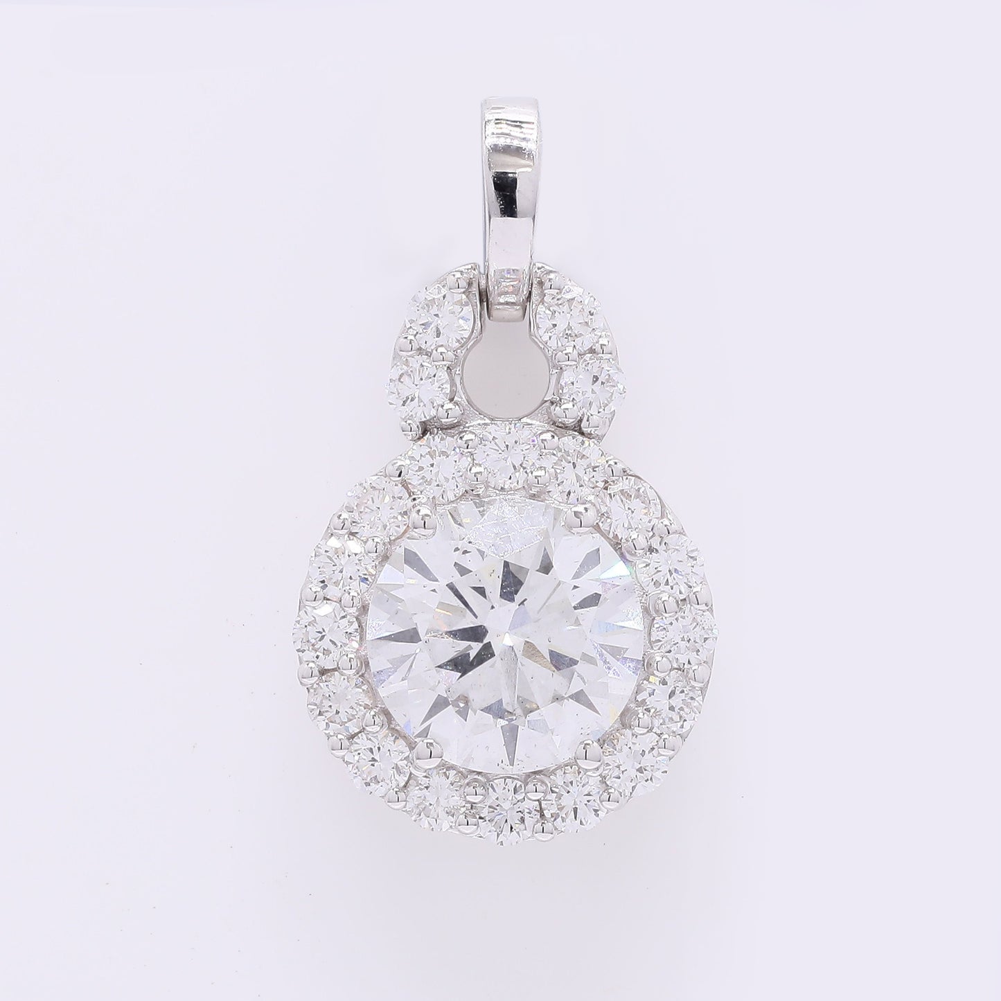 2.11 Carats Lab Grown Diamond 14K Gold Pendant