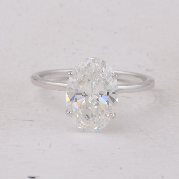 3.07 Carats Lab Grown Diamond 14K Gold Ring