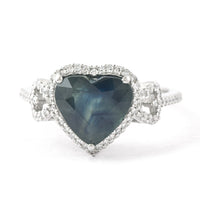 3.79 Ct Heart Mixed Cut Natural Bi-Coloured Sapphire 950 Platinum Ring
