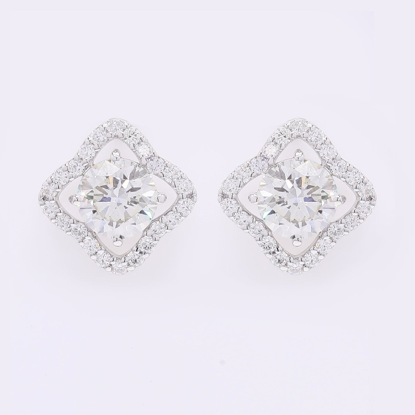 2.69 Carats Lab Grown Diamond 14K Gold Earrings