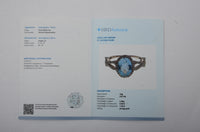 1.83 Ct Oval Mixed Cut Natural Aquamarine 14K Gold Ring