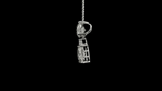3.62 Carats Lab Grown Diamond 14K Gold Pendant