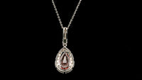 2.60 Carats Pink Lab Grown Diamond 14K Gold Pendant