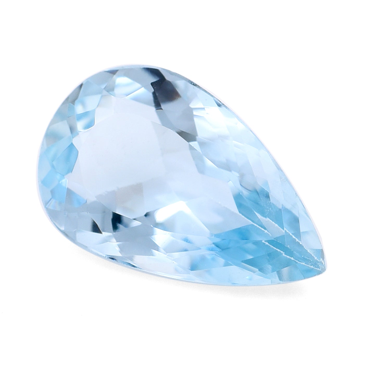 2.88 Natural Beryl Aquamarine Pear Mixed Cut Gemstone