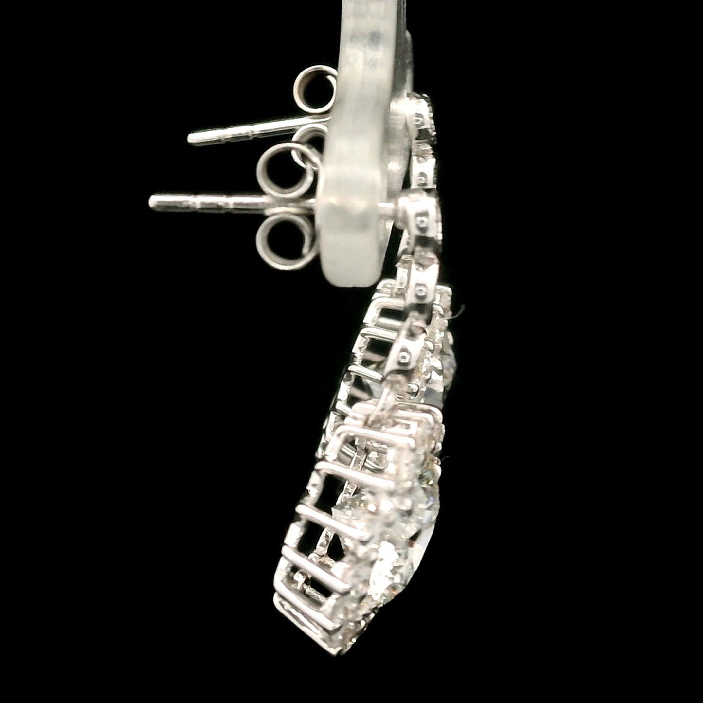 3.83 Carats Lab Grown Diamond 14K Gold Earrings