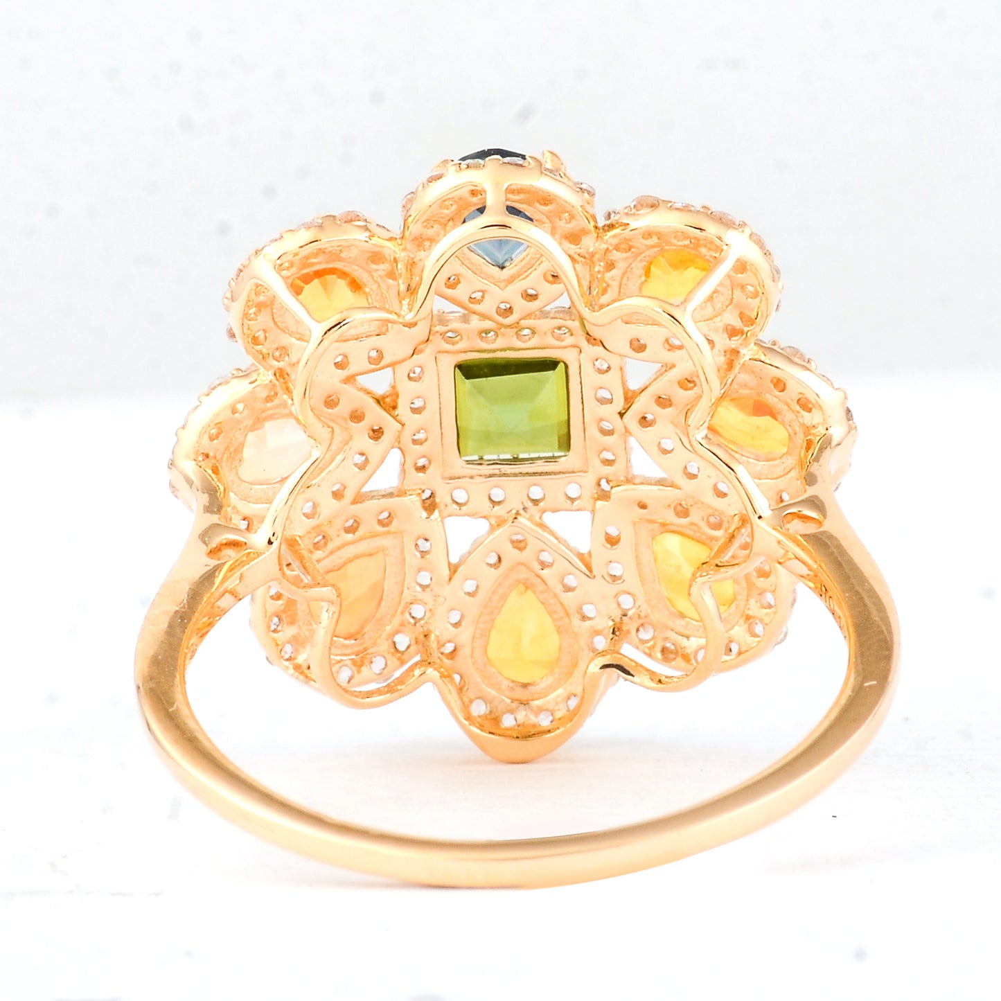 2.45 Ct Square Tourmaline 14K Gold Ring