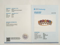 1.53 Ct Round Natural Multi-Coloured Sapphire 14K Gold Ring