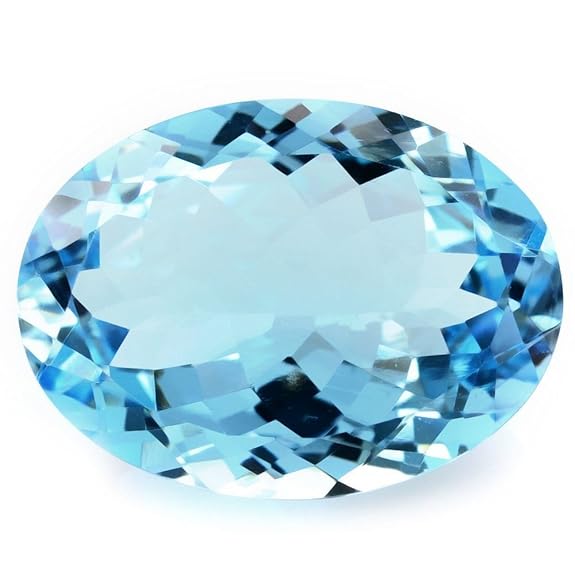 30.43 Carats Blue Topaz Oval Loose Gemstone