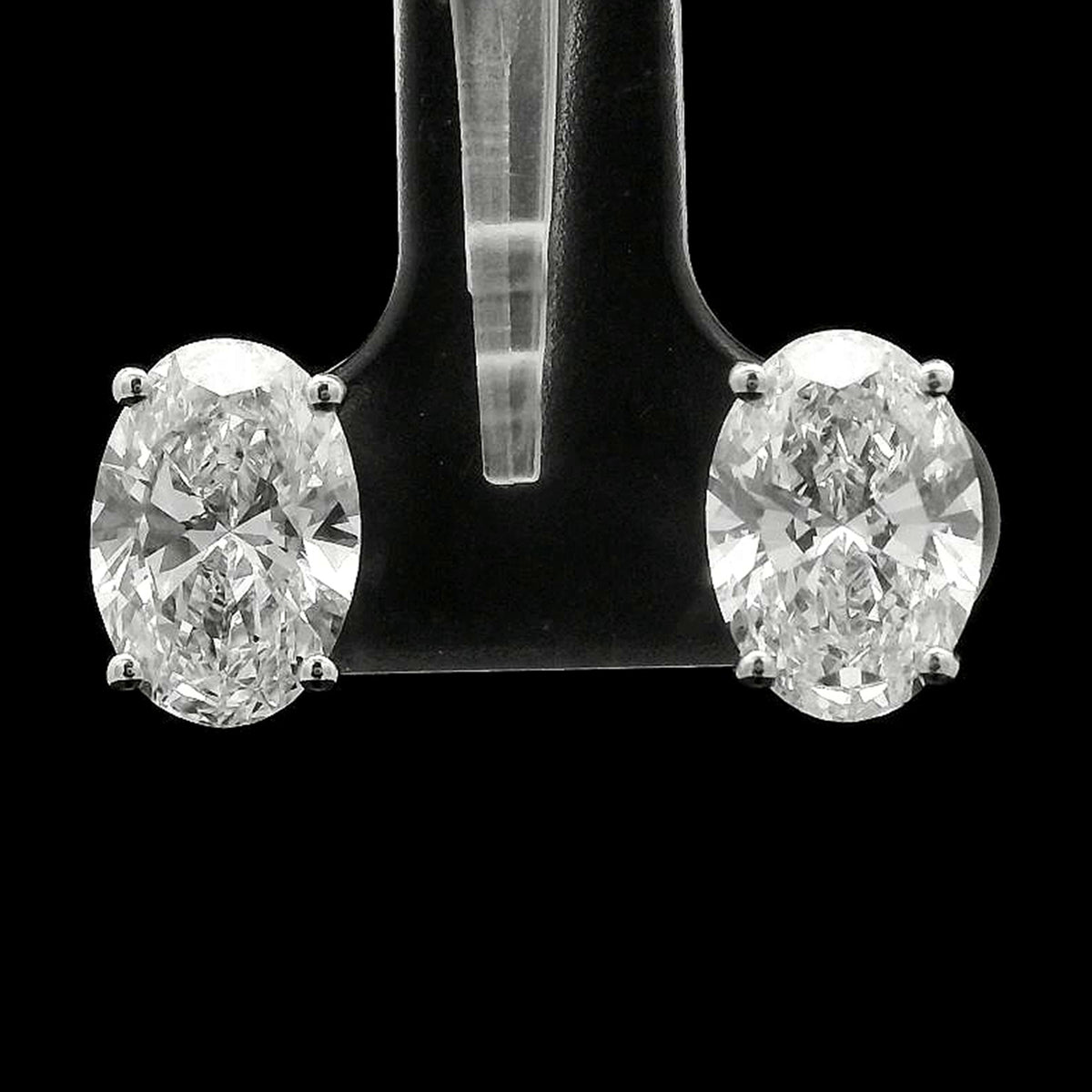 4.05 Carats Lab Grown Diamond 14K Gold Earrings