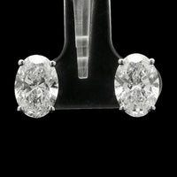 4.05 Carats Lab Grown Diamond 14K Gold Earrings