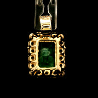 1.16 Ct Octagon Emerald 14K Gold Pendant