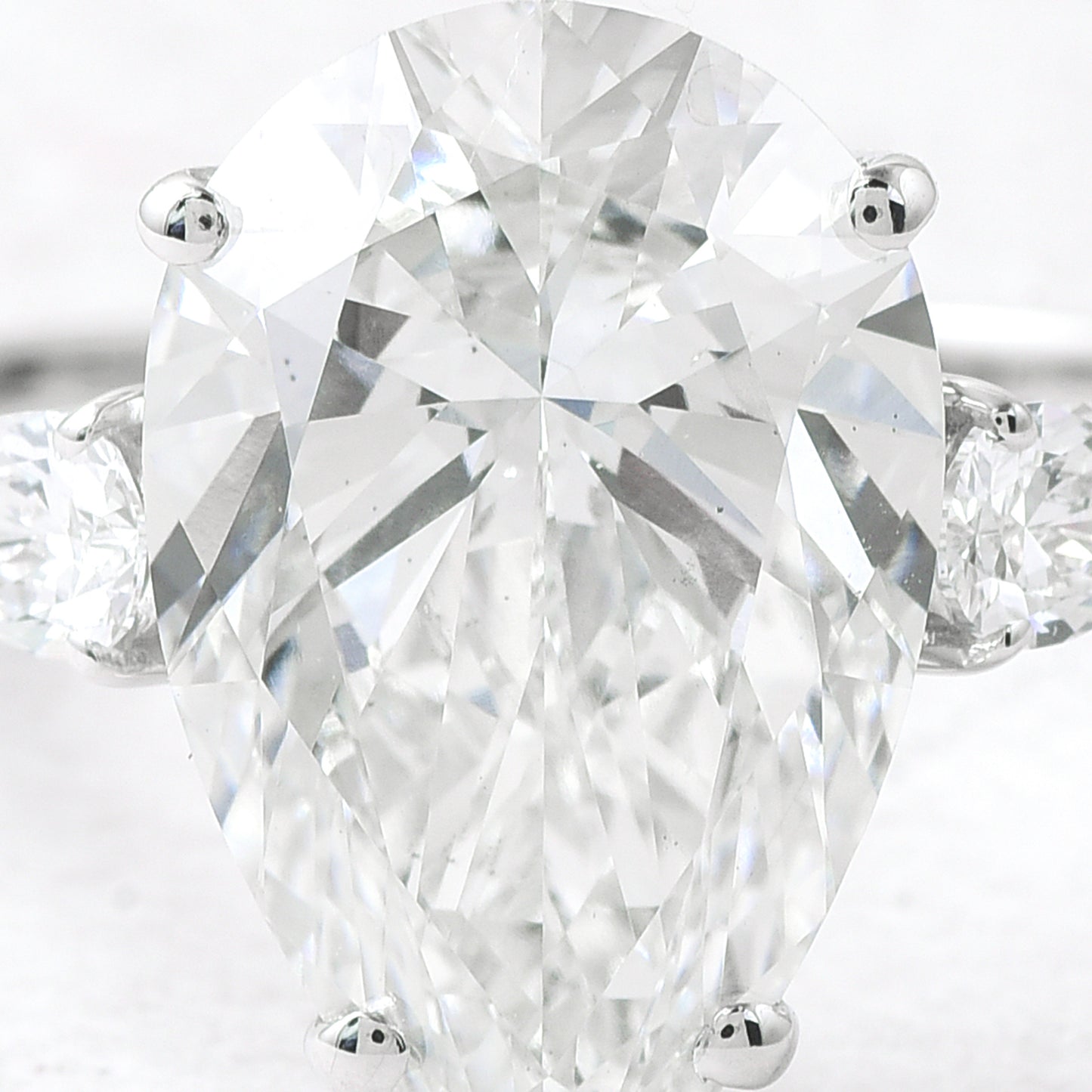 5.14 Ct Pear Lab Grown Diamond 14K Gold Ring