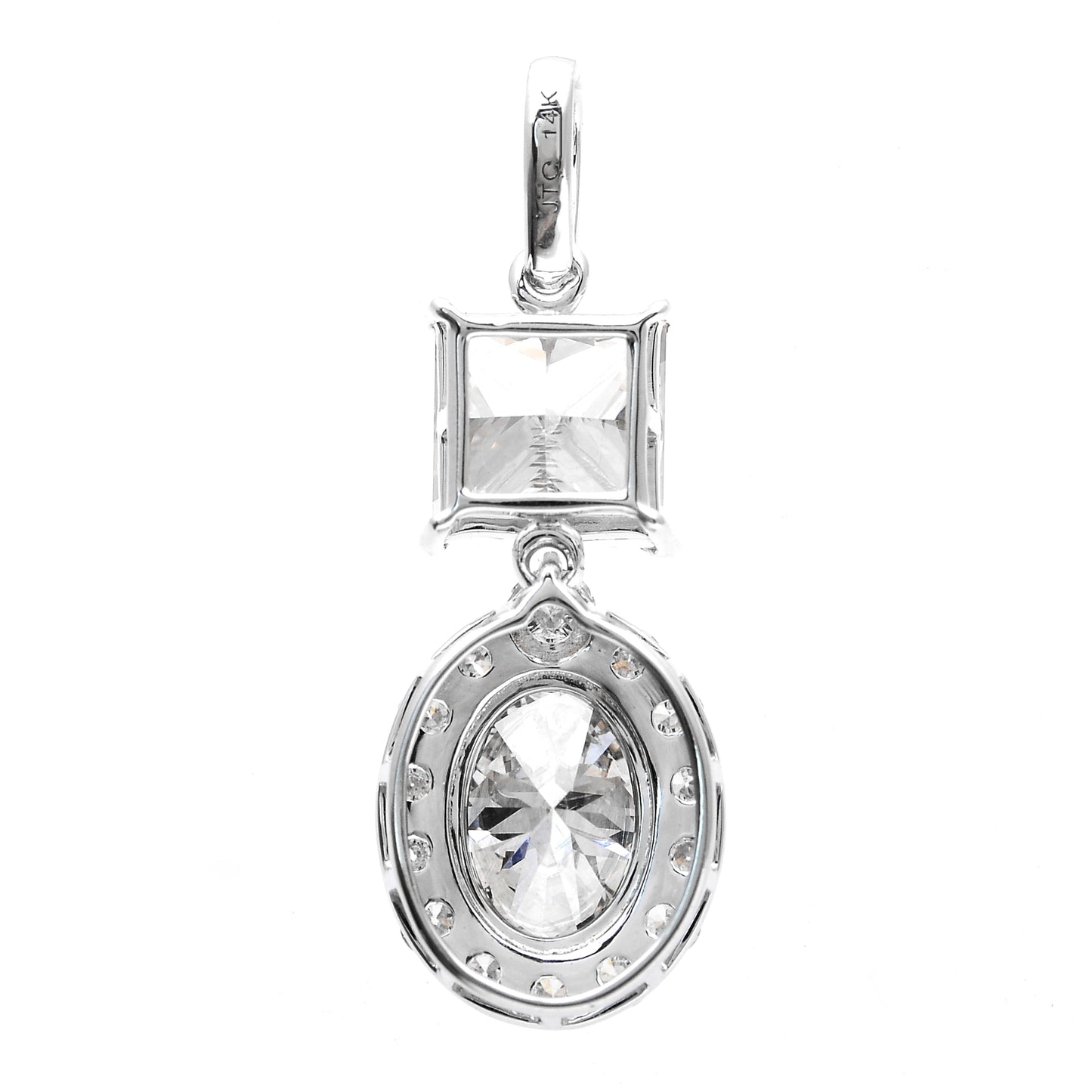 3.15 Carats Lab Grown Diamond 14K Gold Pendant