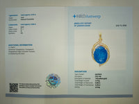 6.37 Ct Oval Natural Tanzanite 14K Gold Pendant