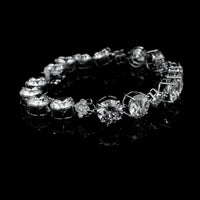 31.93 Ct Round Lab Grown Diamond 14K Gold Bracelet