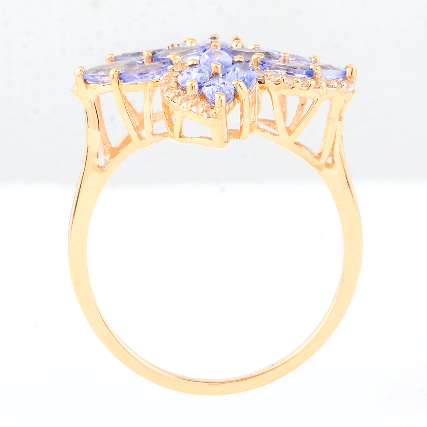 1.53 Ct Marquise Tanzanite 14K Gold Ring