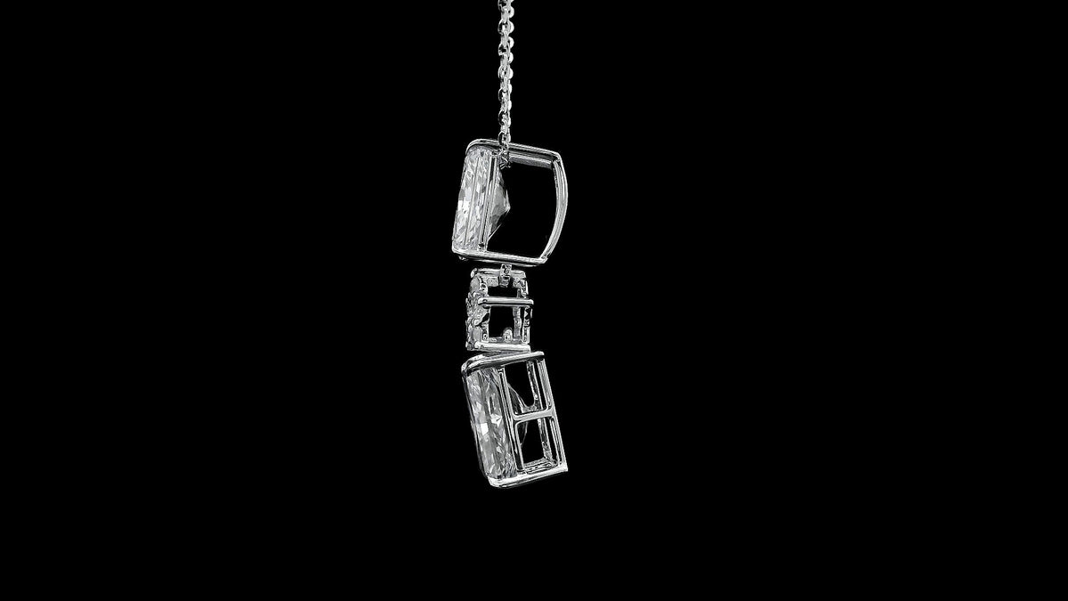 3.65 Carats Lab Grown Diamond 14K Gold Pendant