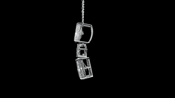 3.65 Carats Lab Grown Diamond 14K Gold Pendant