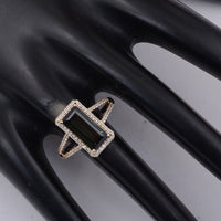 3.13 Ct Baguette Tourmaline 9K Gold Ring
