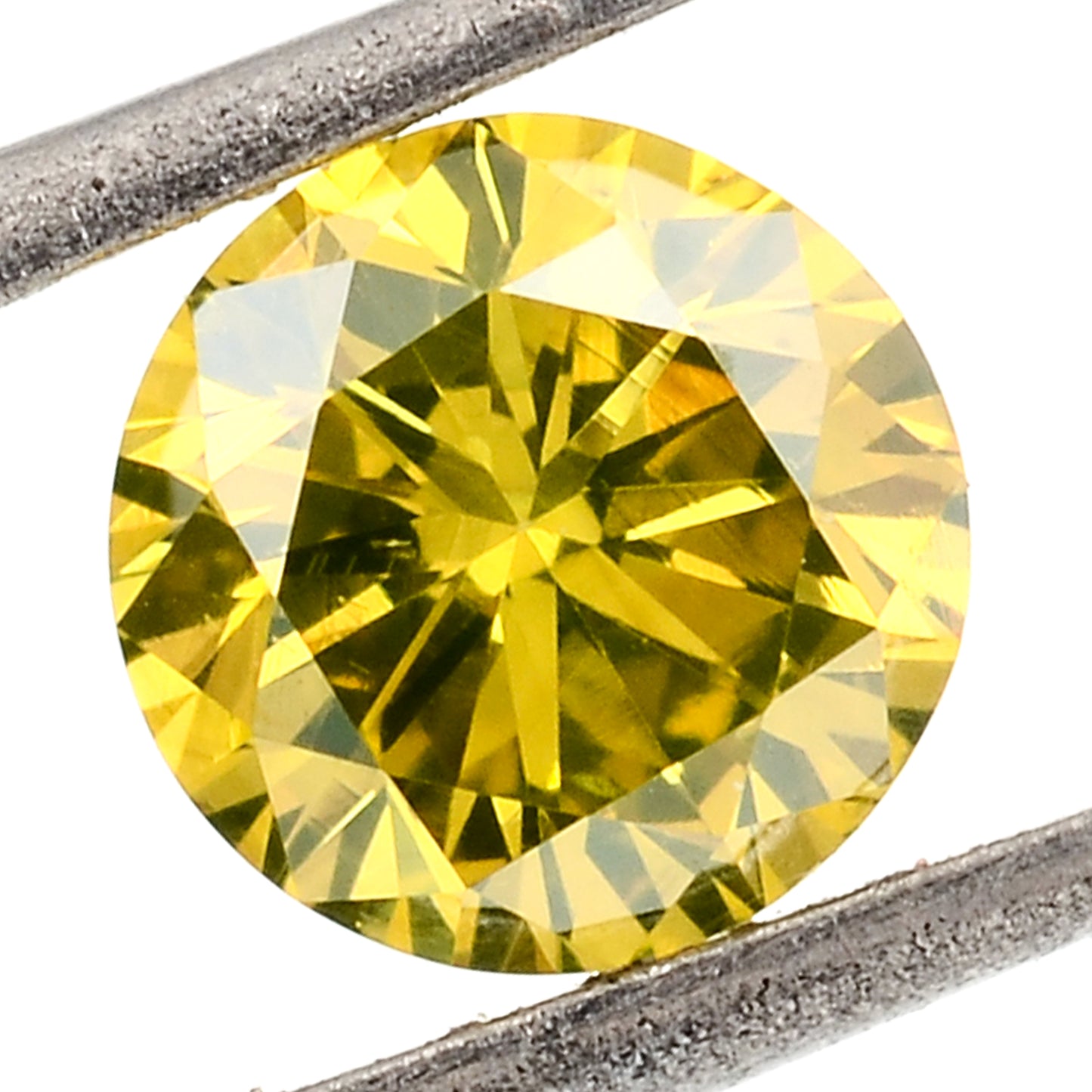 0.61 Yellow Diamond Round Loose Gemstone