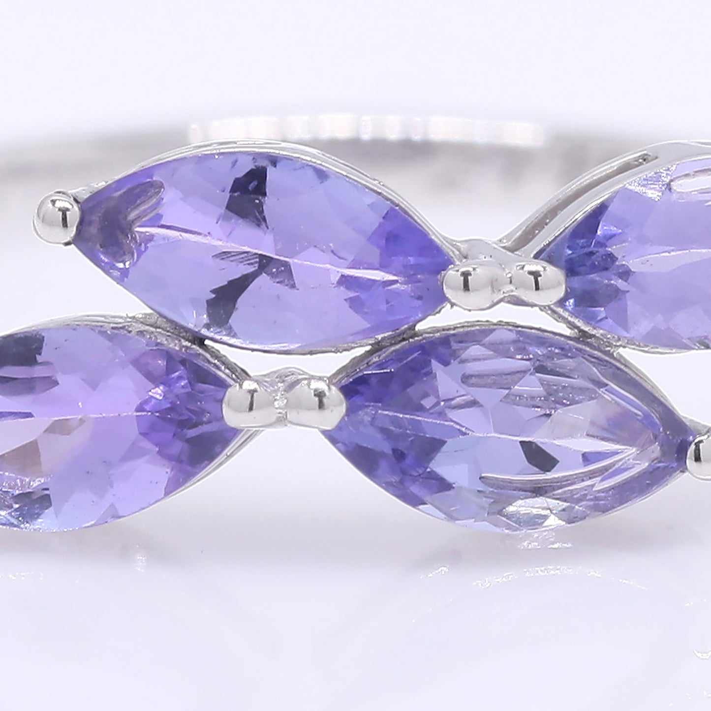 0.90 Ct Marquise Mixed Cut Natural Tanzanite 950 Platinum Ring