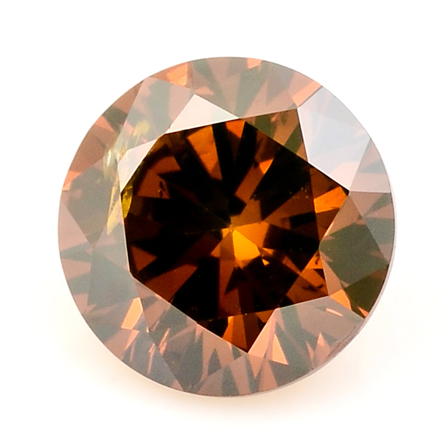 0.39 Red Diamond Round Loose Gemstone