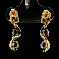 1.23 Ct Oval Tourmaline 14K Gold Earrings